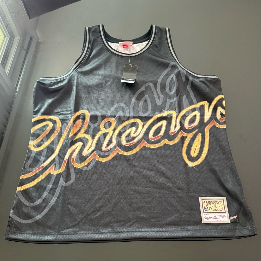 Mitchell & Ness Black and Gold Chicago Jersey